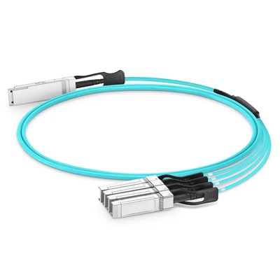 100G QSFP28 až 4x25G SFP28 AOC 100G QSFP28 Aktivní optický kabel CE FCC 1-100 m