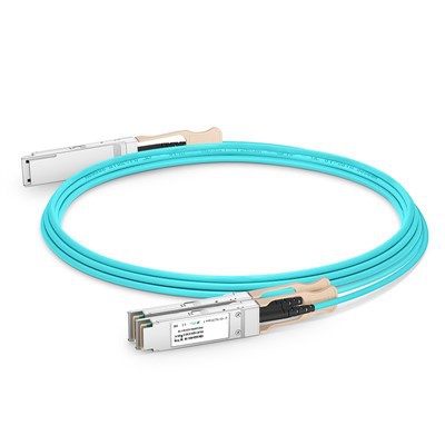200G QSFP56 až 2x 100g QSFP28 Aktivní optický kabel (AOC), 1M -20 m