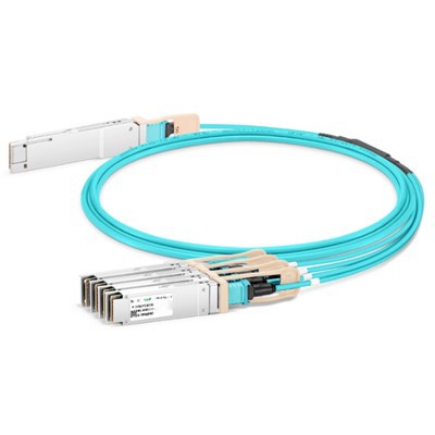 200G QSFP56 až 4x 50G SFP56 Aktivní optický kabel (AOC), 1M -20 m